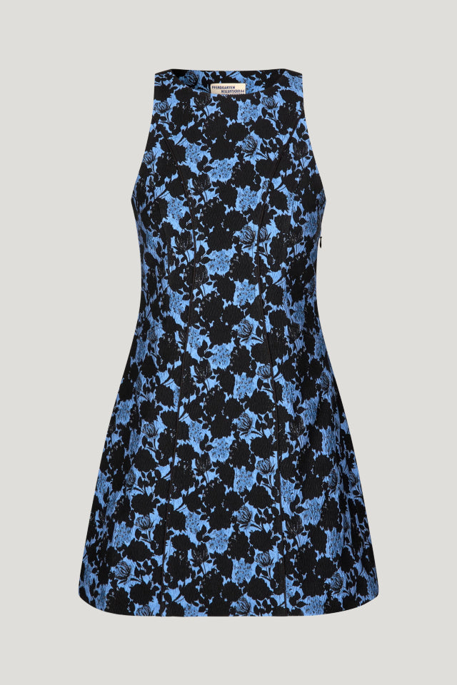 
                  
                    Albie Dress in Blue Flower Jacquard
                  
                