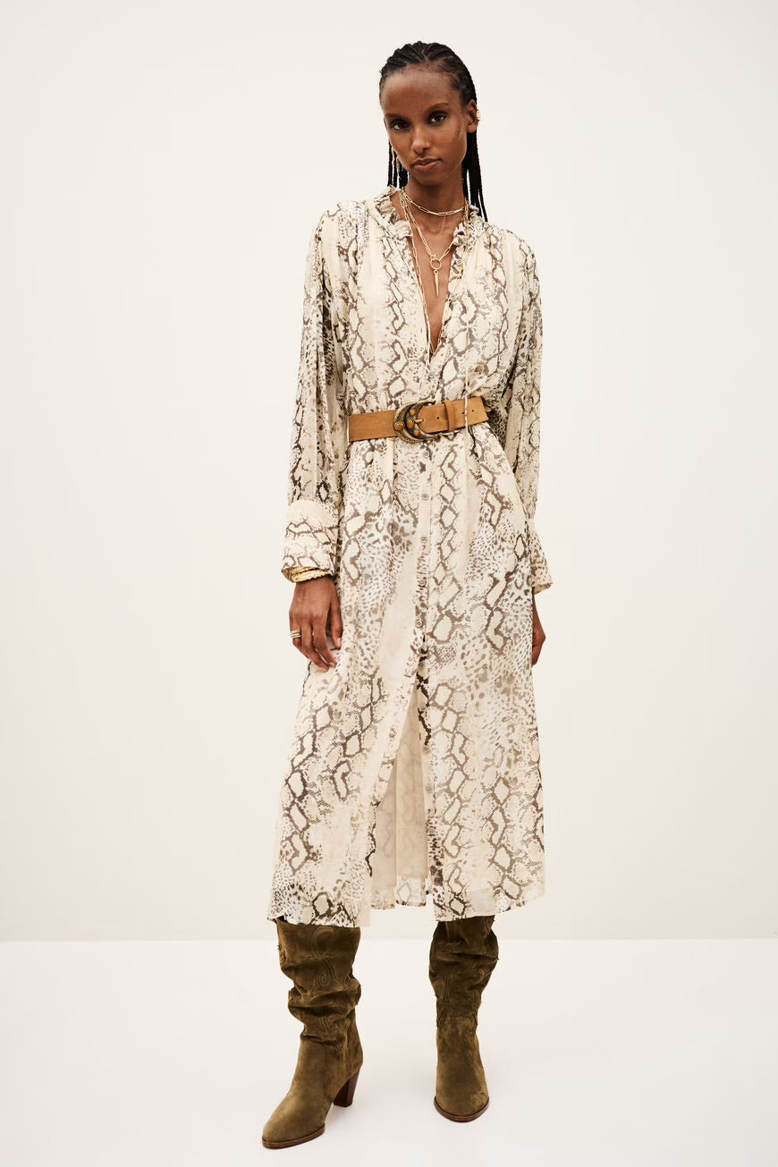 Sahara Ecru Serpent Dress