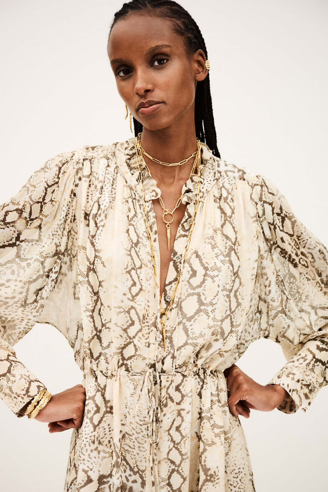 
                  
                    Sahara Ecru Serpent Dress
                  
                