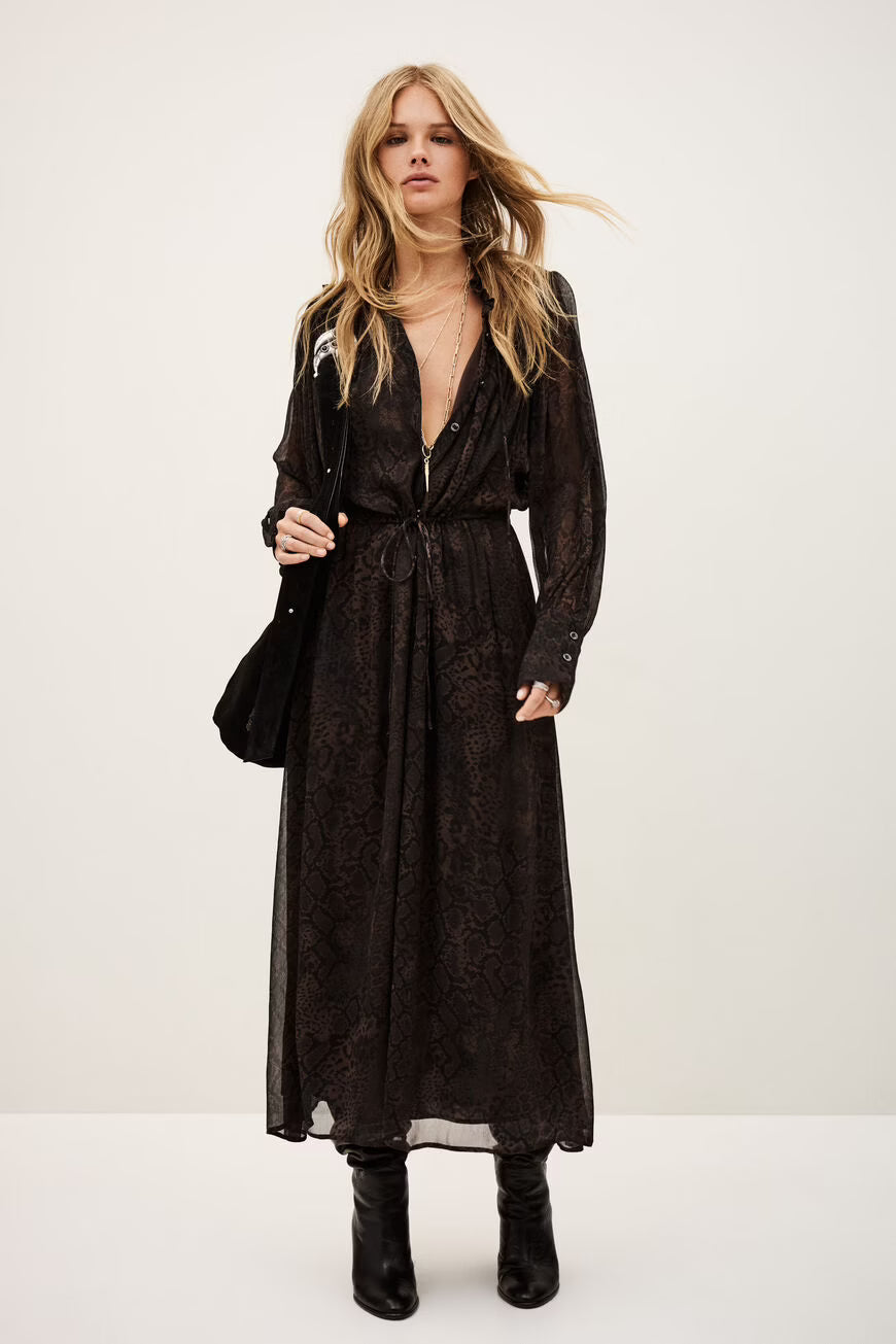 
                  
                    Sahara Marron Serpent Dress
                  
                