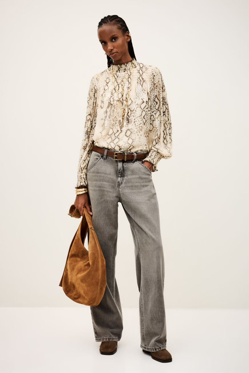 Shamy Ecru Serpent Blouse