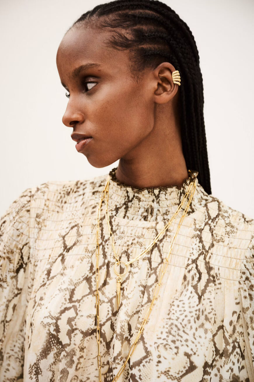
                  
                    Shamy Ecru Serpent Blouse
                  
                