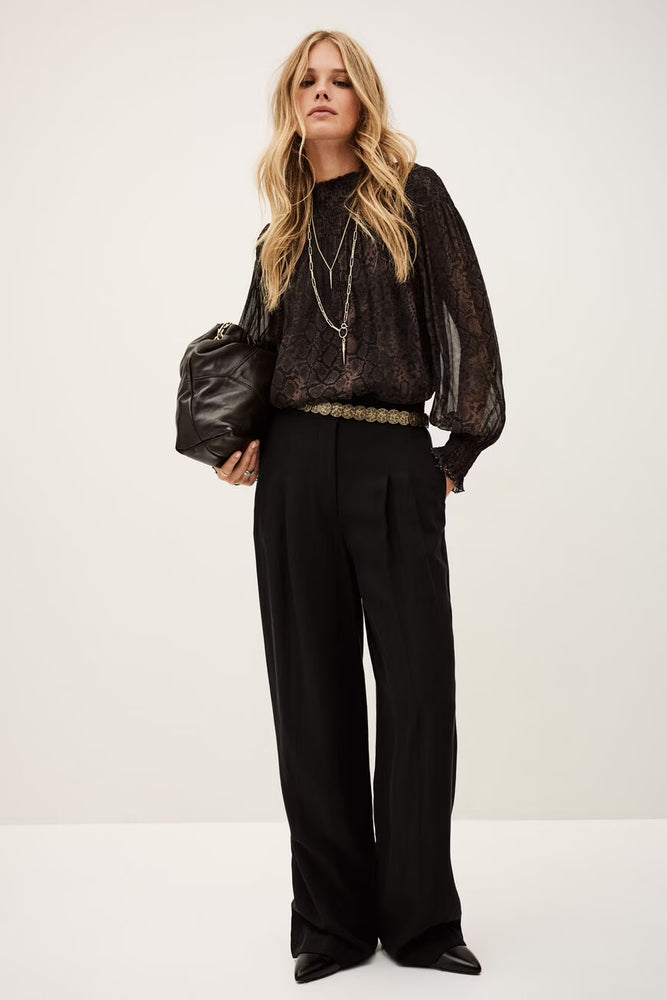 
                  
                    Sharmy Marron Serpent Blouse
                  
                