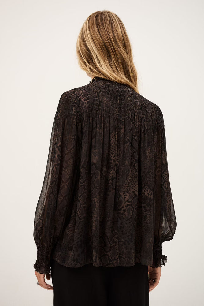 
                  
                    Sharmy Marron Serpent Blouse
                  
                