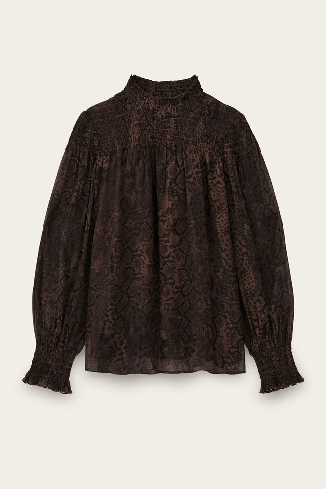 
                  
                    Sharmy Marron Serpent Blouse
                  
                