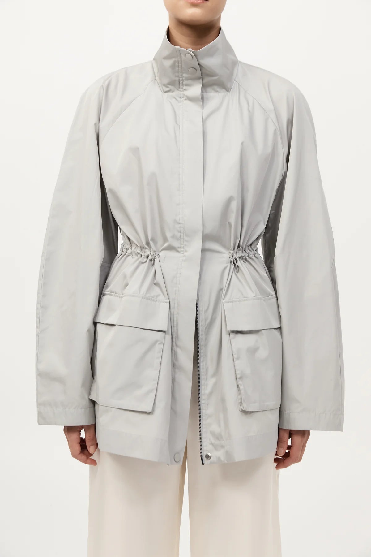 
                  
                    Paper Taffeta Parka Silver
                  
                