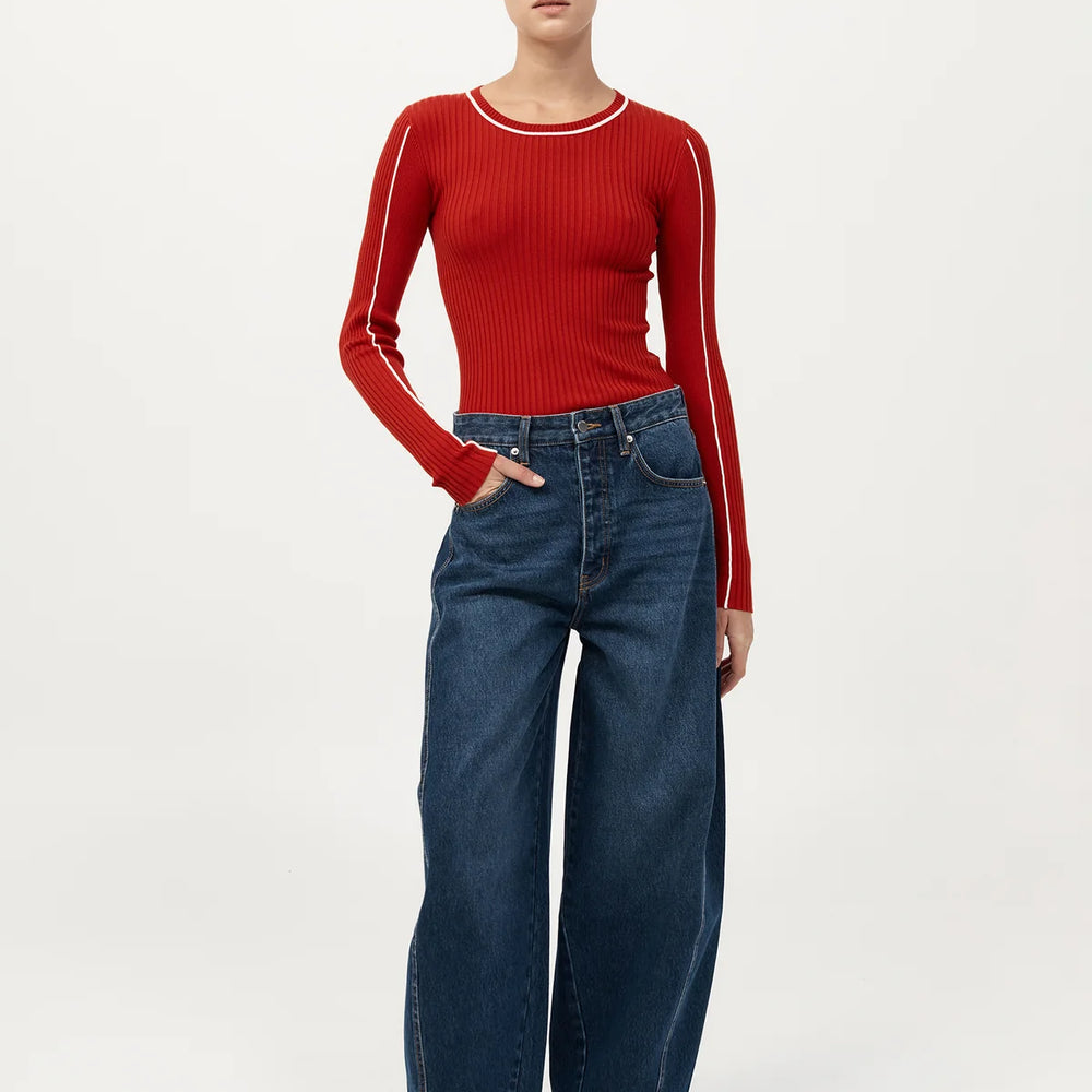 
                  
                    Fine Line Long Sleeve Top Red
                  
                