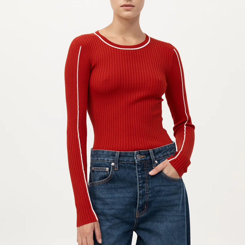 
                  
                    Fine Line Long Sleeve Top Red
                  
                