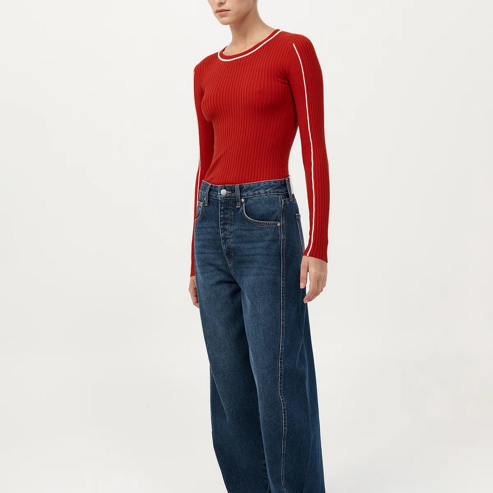 
                  
                    Fine Line Long Sleeve Top Red
                  
                