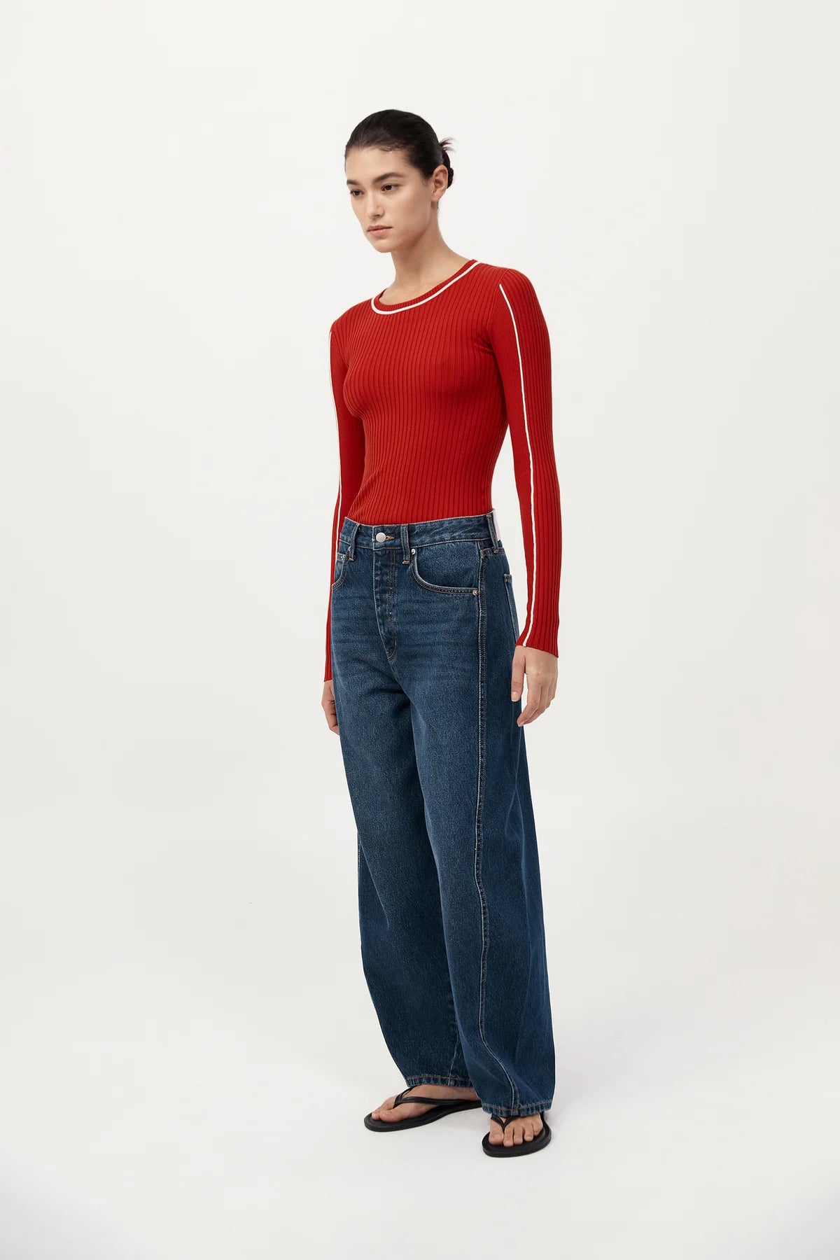 
                  
                    Fine Line Long Sleeve Top Red
                  
                