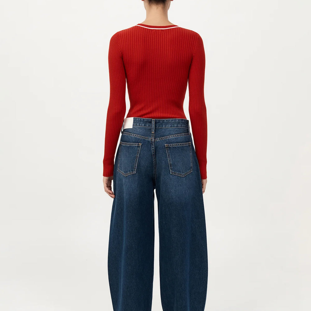 
                  
                    Fine Line Long Sleeve Top Red
                  
                