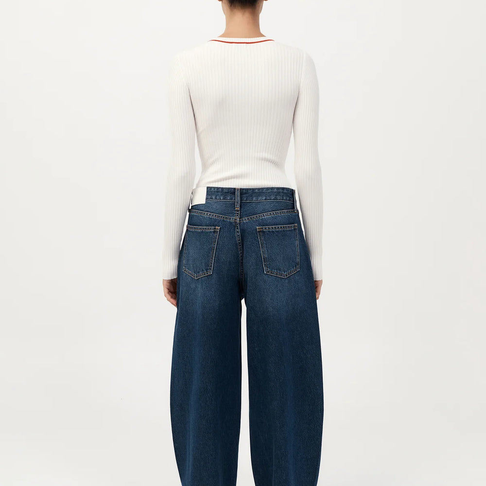 
                  
                    FIne Line Long Sleeve Top - White
                  
                