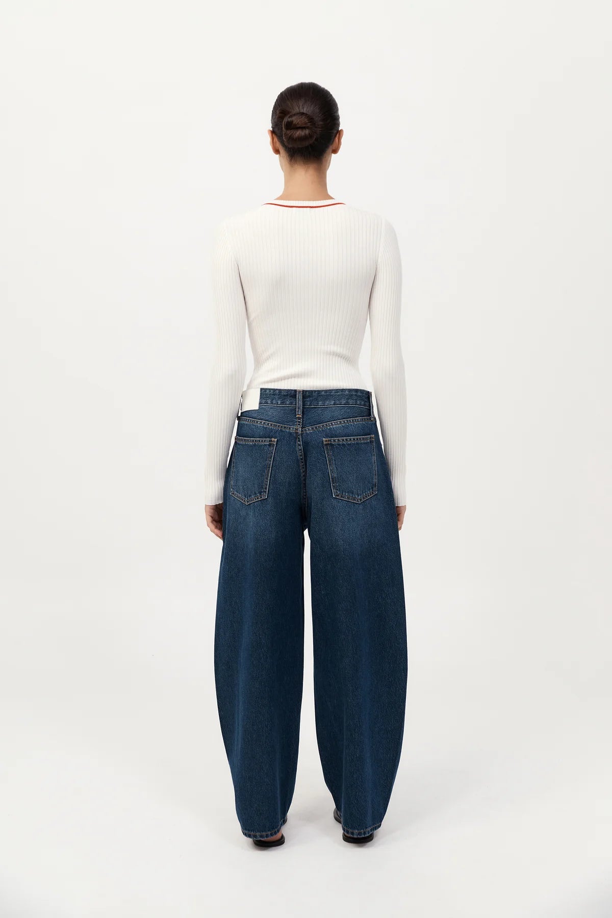 
                  
                    FIne Line Long Sleeve Top - White
                  
                