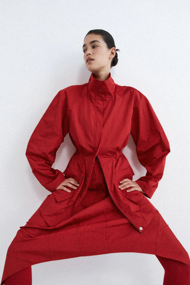 
                  
                    Paper Taffeta Parka Red
                  
                