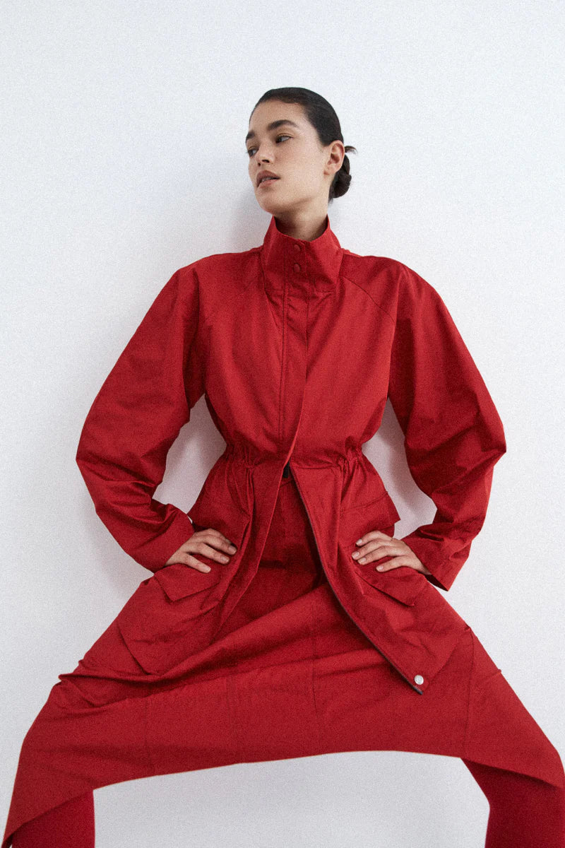 
                  
                    Paper Taffeta Parka Red
                  
                