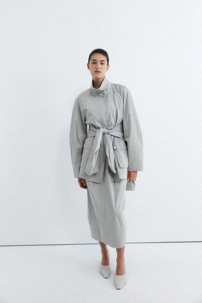 
                  
                    Paper Taffeta Parka Silver
                  
                