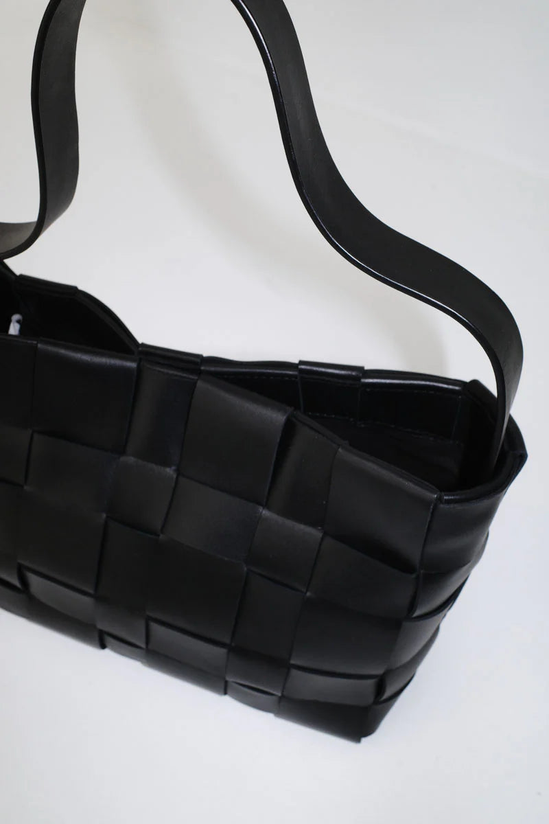 
                  
                    Woven Mini Tote Bag Black
                  
                