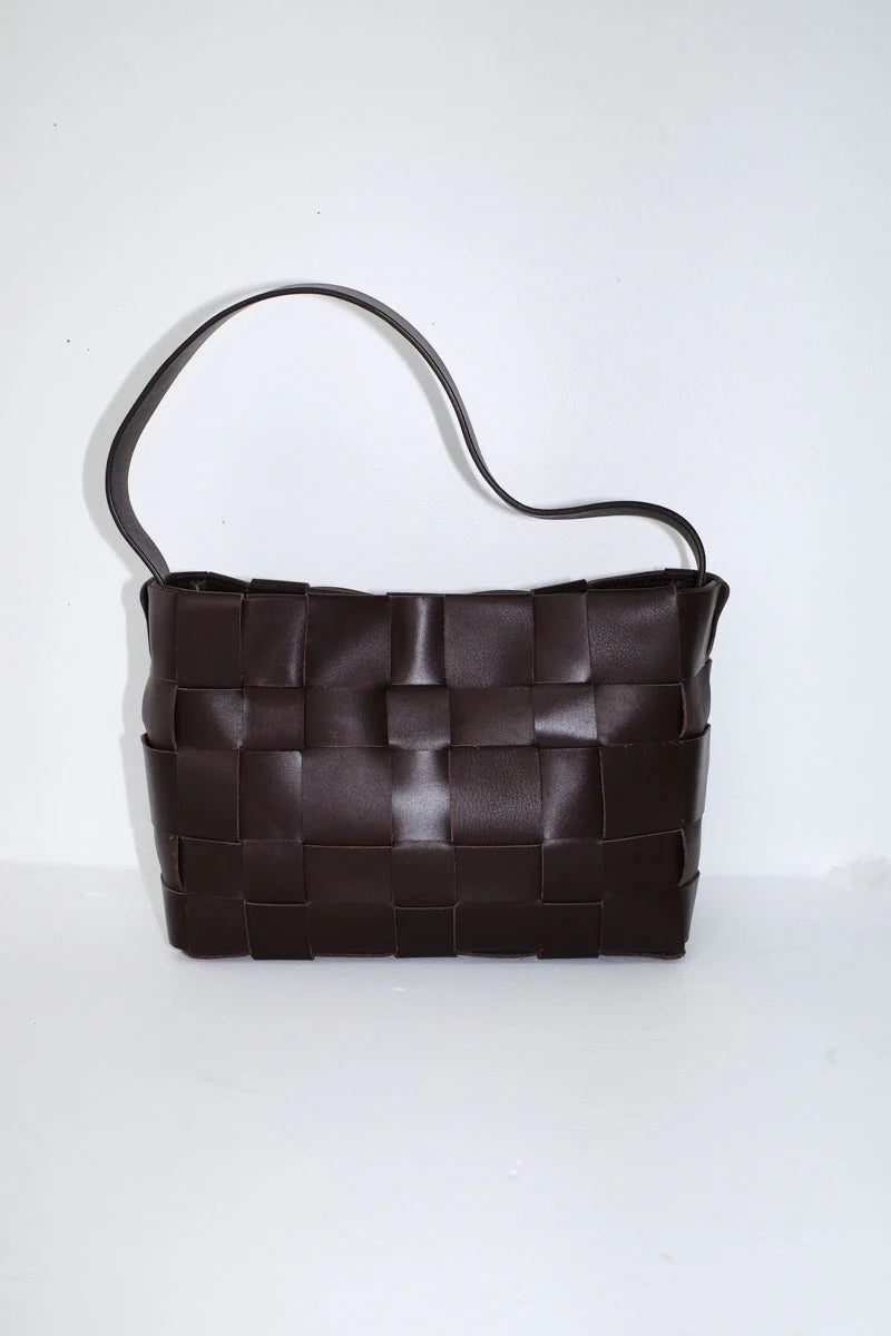 
                  
                    Woven Mini Tote Bag Chocolate
                  
                