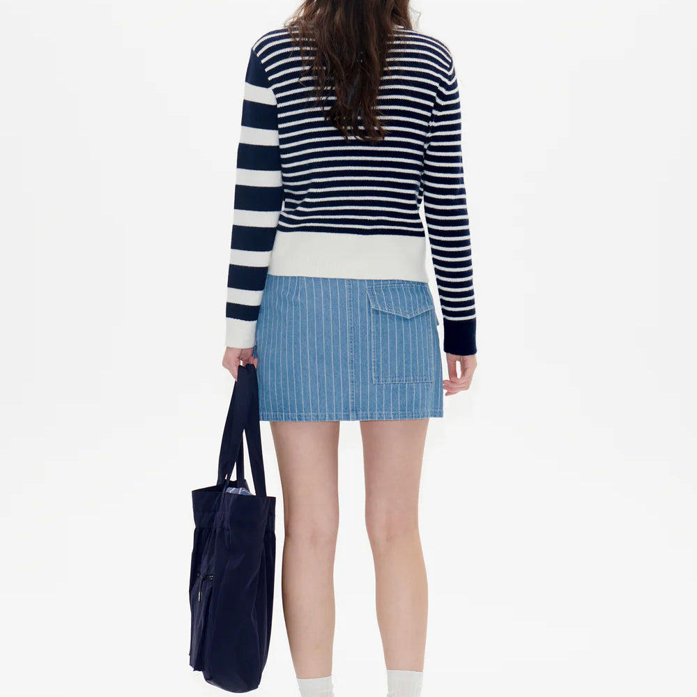 
                  
                    Centa Navy Stripe Pullover
                  
                