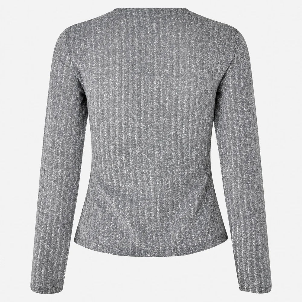 
                  
                    Jackai Silver Lurex Pinstripe Top
                  
                