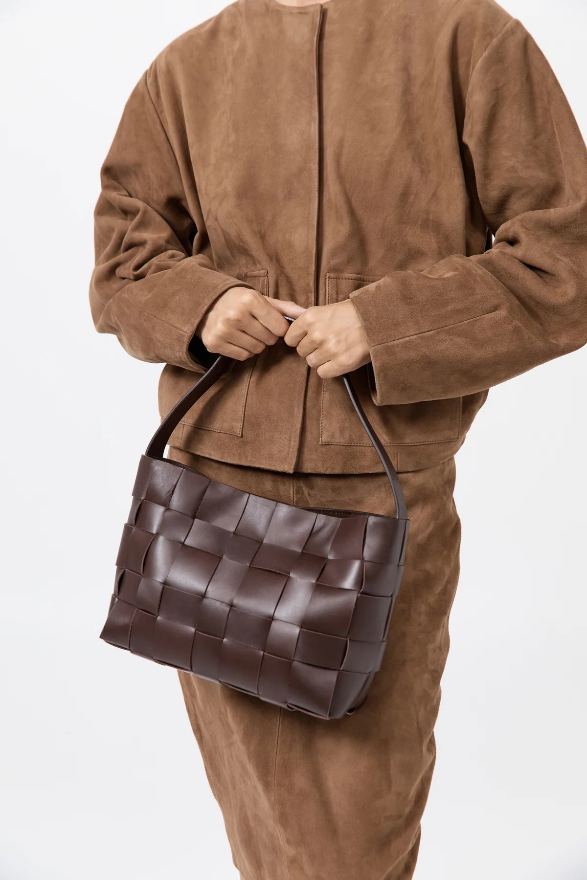 
                  
                    Woven Mini Tote Bag Chocolate
                  
                
