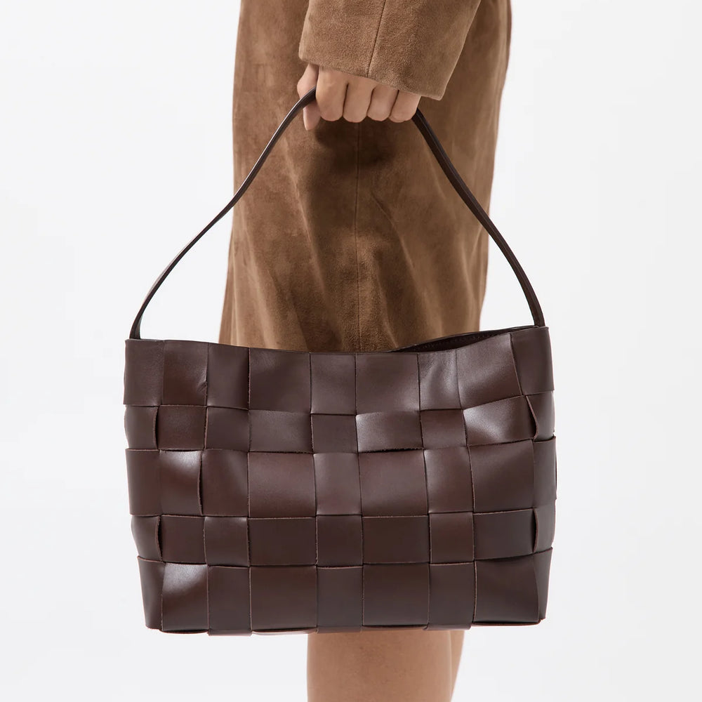 
                  
                    Woven Mini Tote Bag Chocolate
                  
                