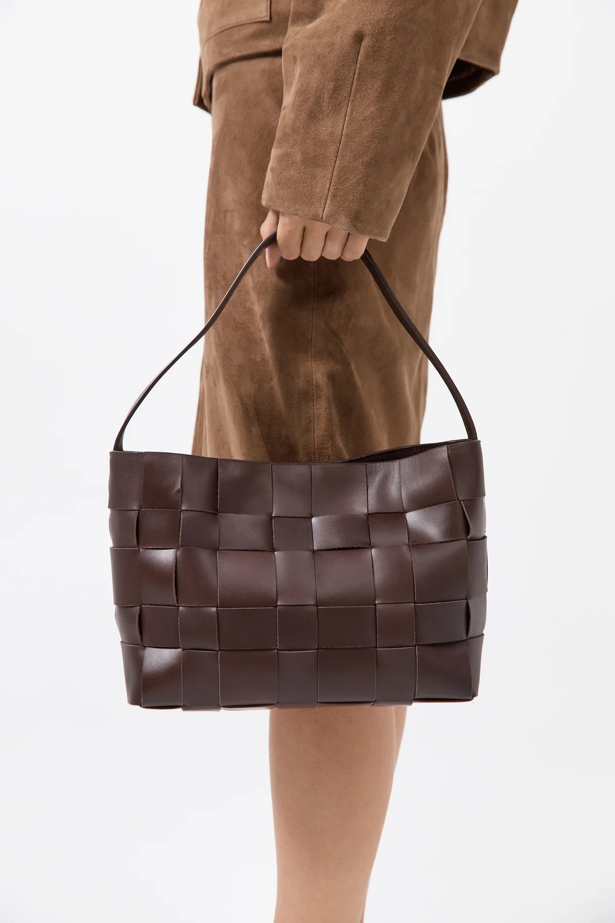 
                  
                    Woven Mini Tote Bag Chocolate
                  
                