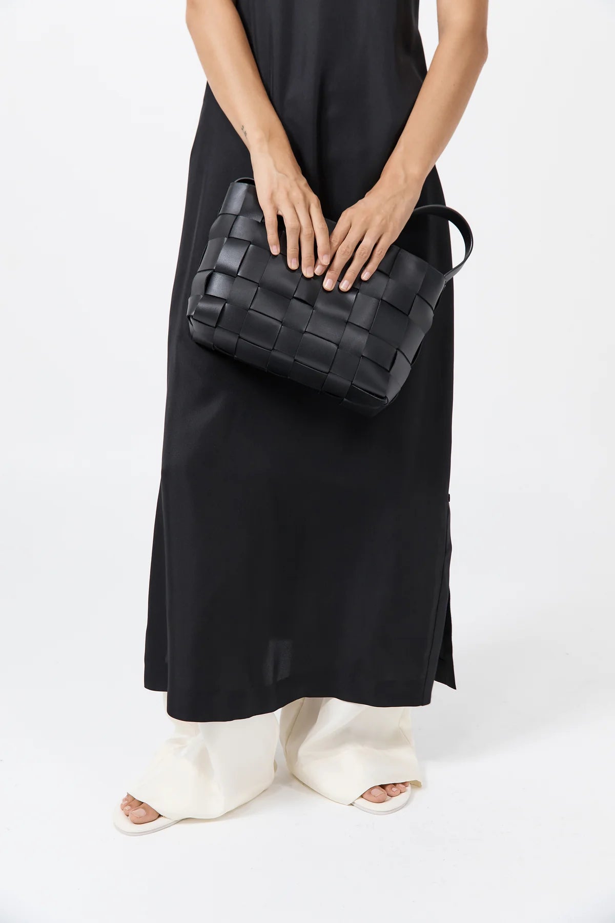 
                  
                    Woven Mini Tote Bag Black
                  
                