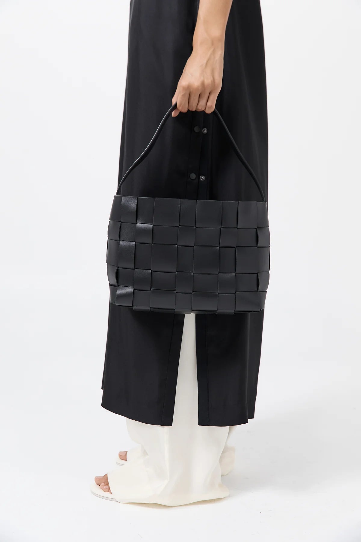 
                  
                    Woven Mini Tote Bag Black
                  
                