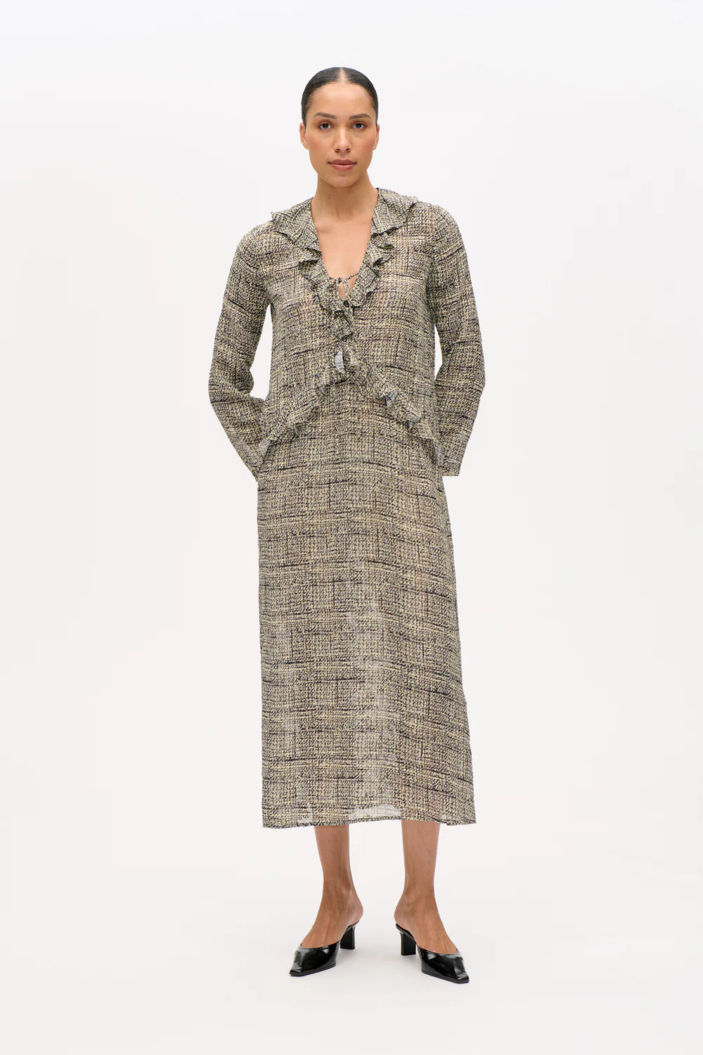 Annicken Dress Yellow Print