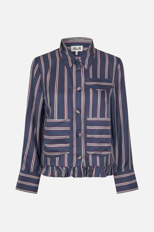
                  
                    Miluna Shirt Navy Plum Stripte
                  
                