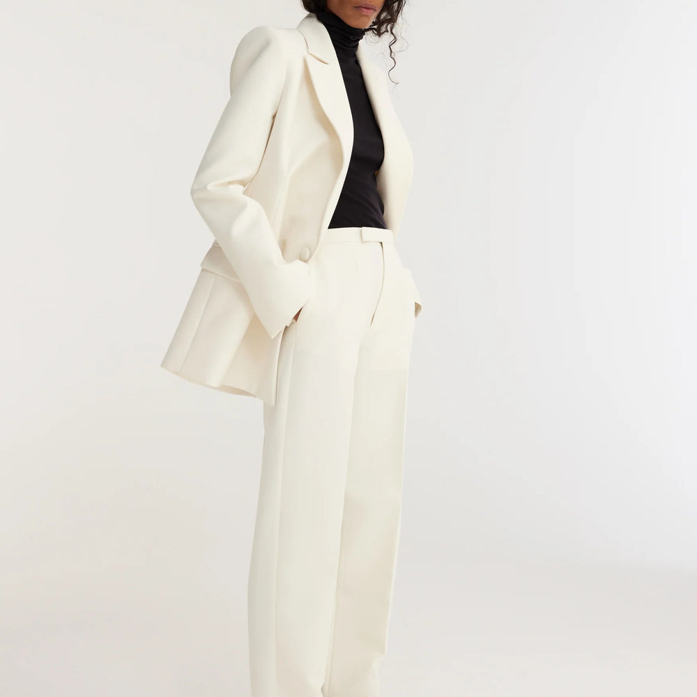 
                  
                    Tailored Wool Trousers Ivory
                  
                