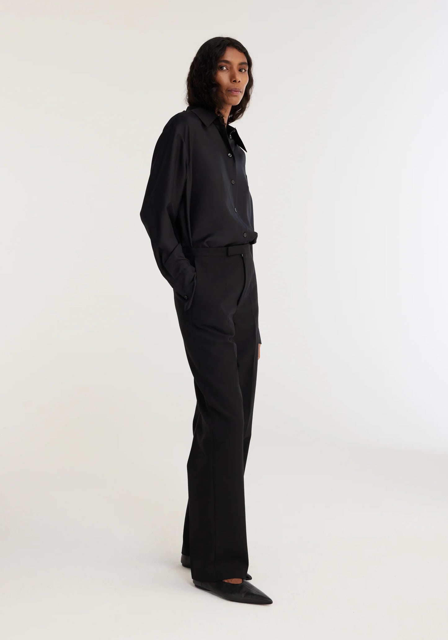 
                  
                    Tailored Wool Trousers Noir
                  
                