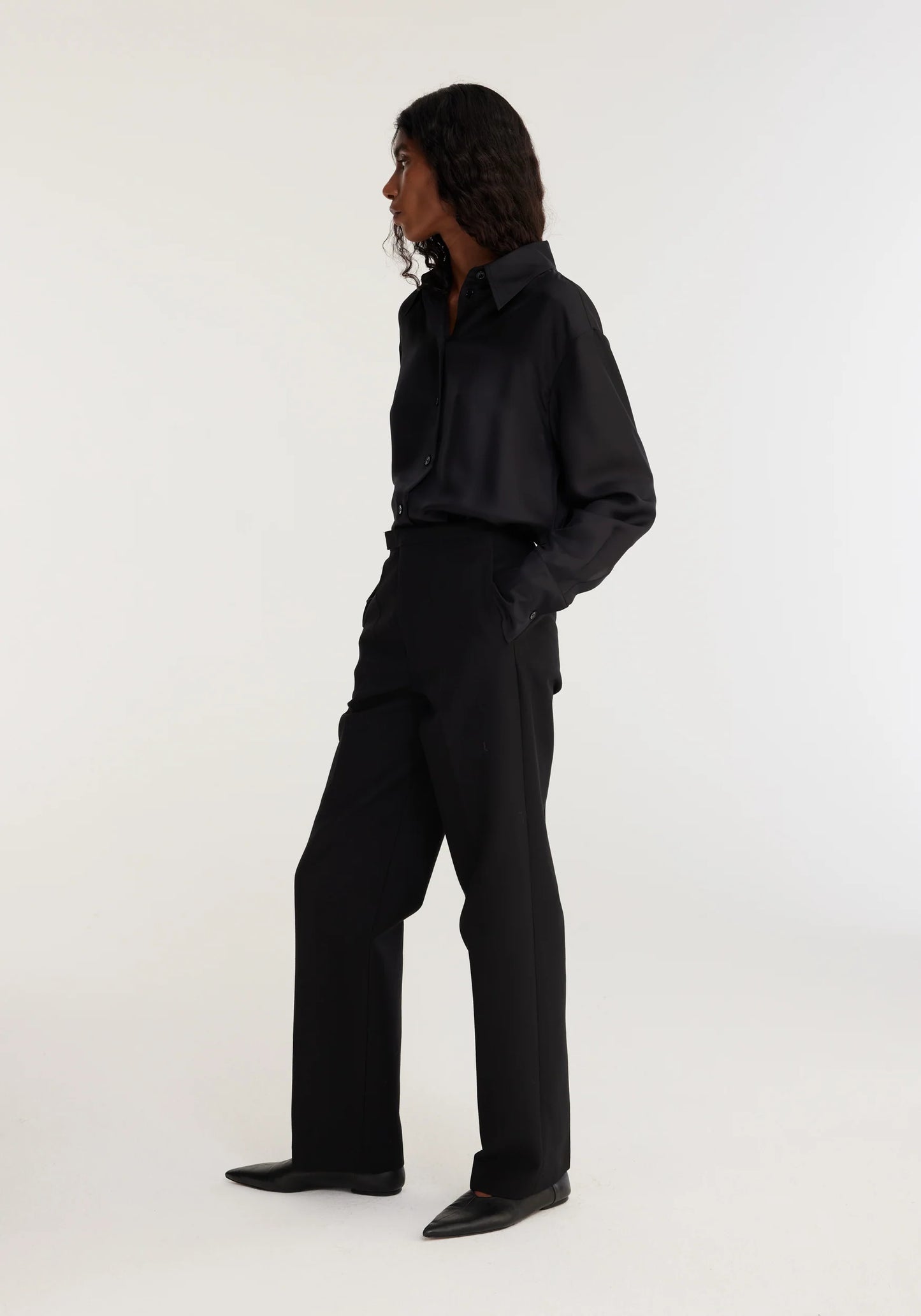 
                  
                    Tailored Wool Trousers Noir
                  
                