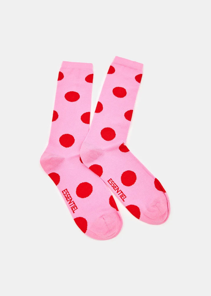 
                  
                    Fowl Pink and red polka-dotted socks
                  
                