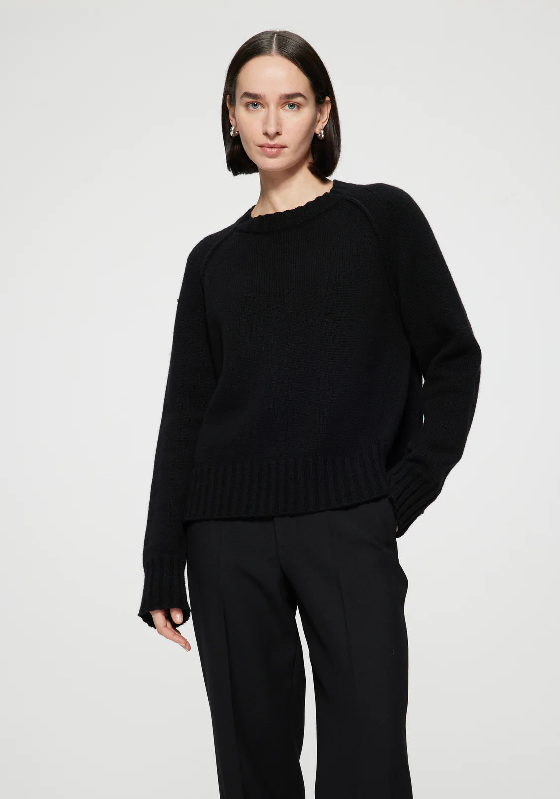 
                  
                    Wool Cashmere Sweater in Black
                  
                