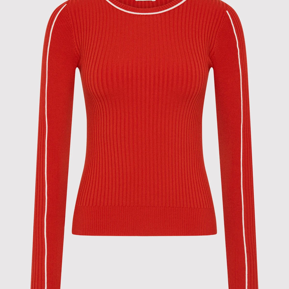 
                  
                    Fine Line Long Sleeve Top Red
                  
                
