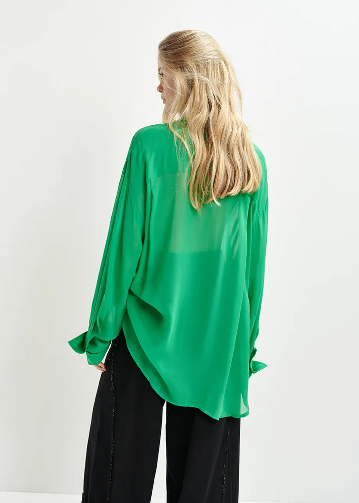 
                  
                    Headache Green Shirt with Mandarin Collar
                  
                