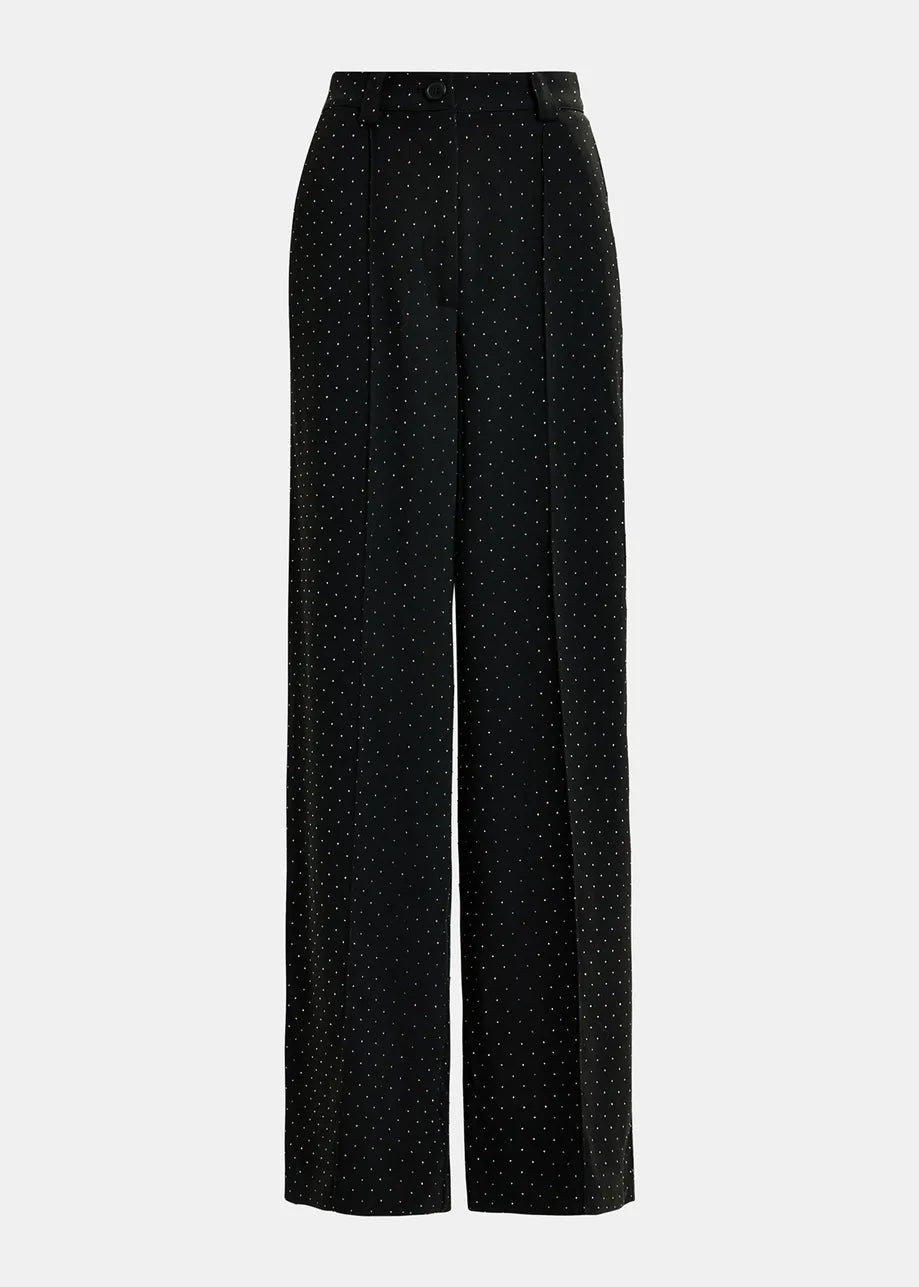 
                  
                    Healthy Black Rhinestone Wide Leg Pants
                  
                