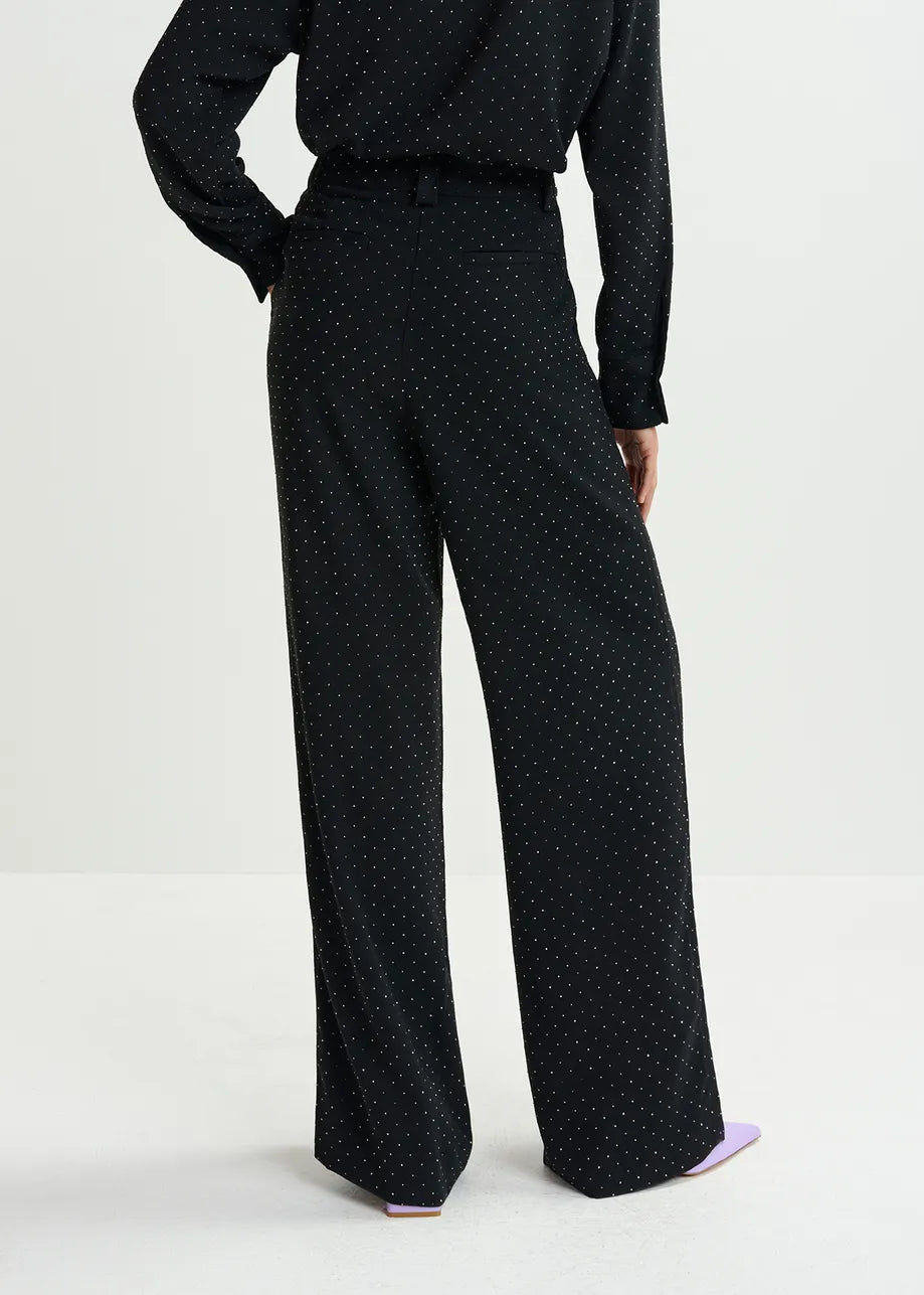 
                  
                    Healthy Black Rhinestone Wide Leg Pants
                  
                