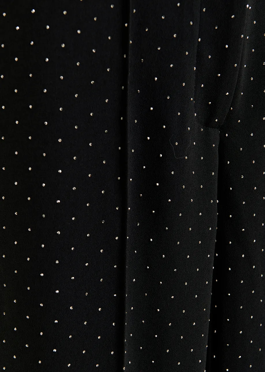
                  
                    Healthy Black Rhinestone Wide Leg Pants
                  
                