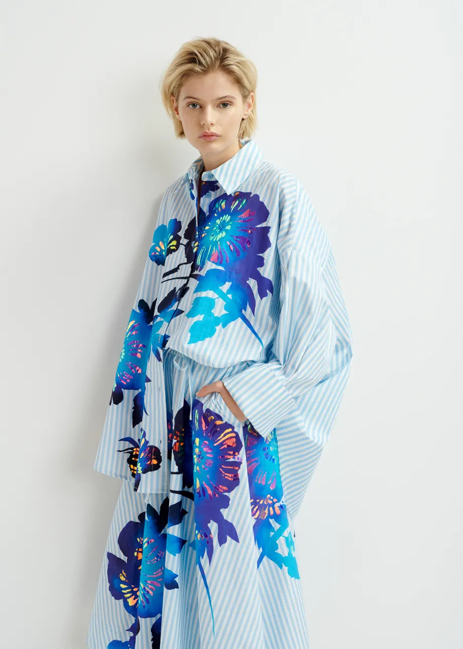 
                  
                    Hemini Foil Print Wide Skirt
                  
                