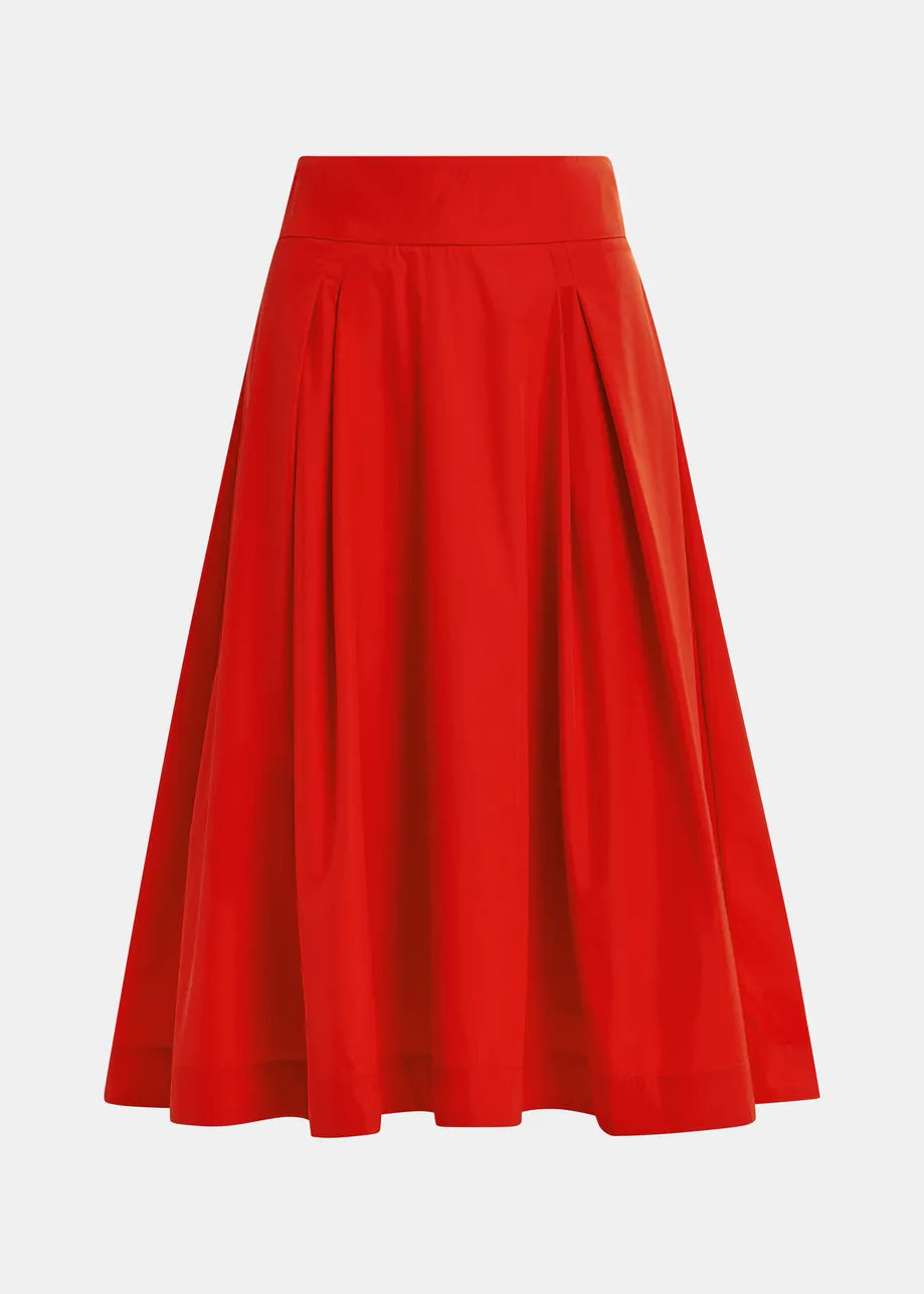 
                  
                    Hosanna Pleated Mid Skirt True Red
                  
                