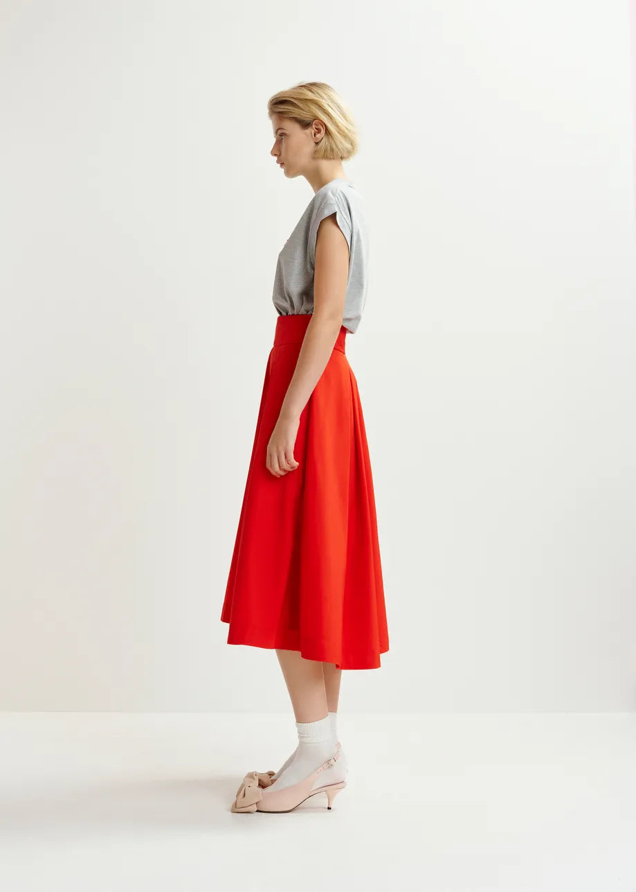 
                  
                    Hosanna Pleated Mid Skirt True Red
                  
                
