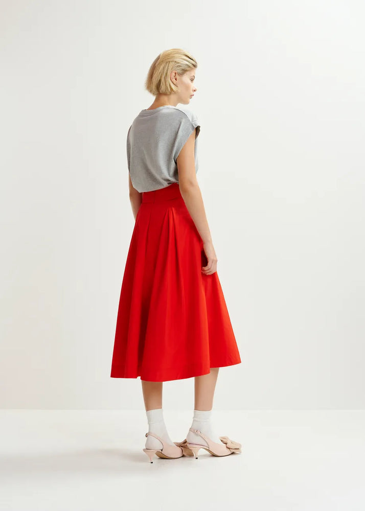 
                  
                    Hosanna Pleated Mid Skirt True Red
                  
                