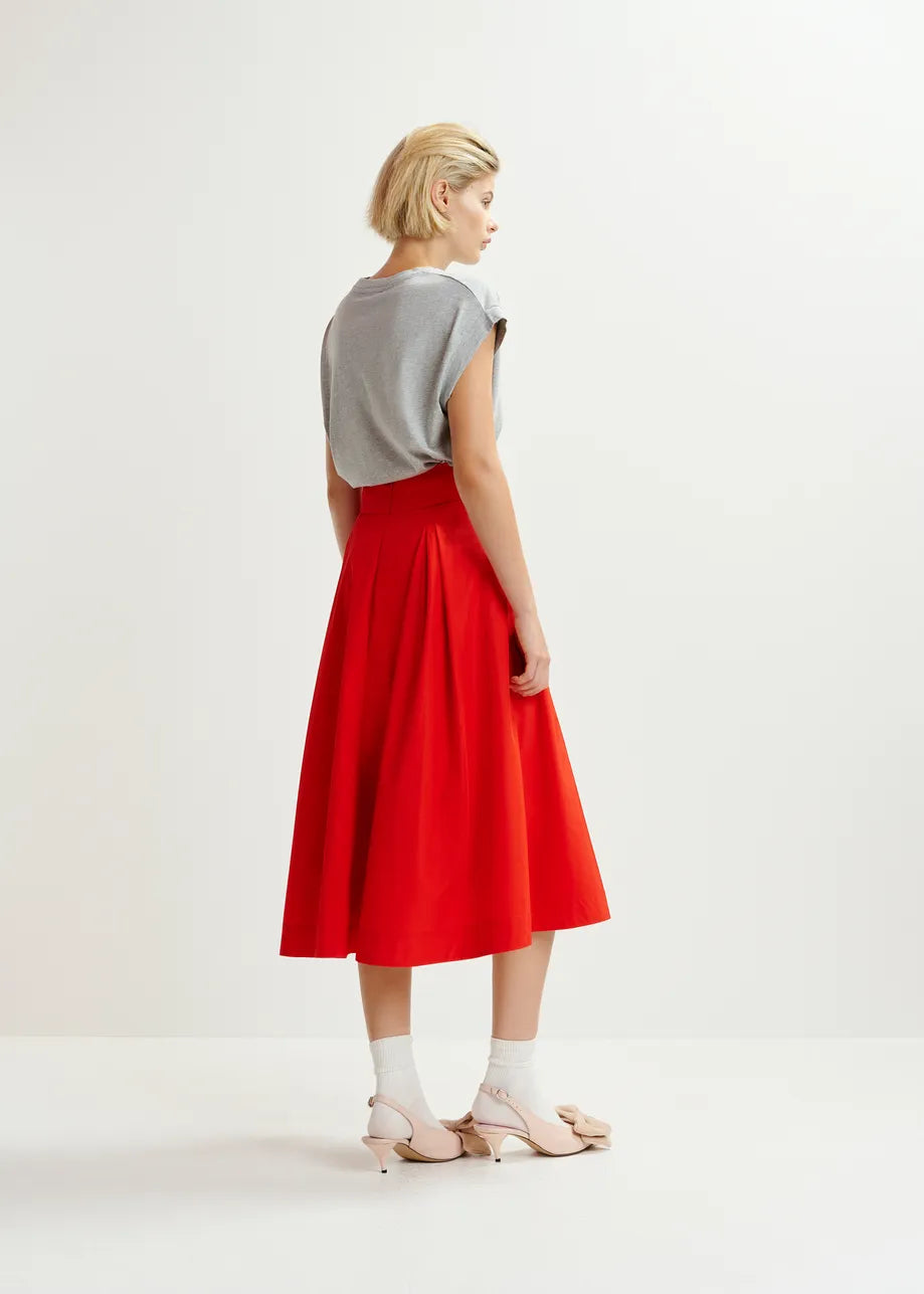 
                  
                    Hosanna Pleated Mid Skirt True Red
                  
                