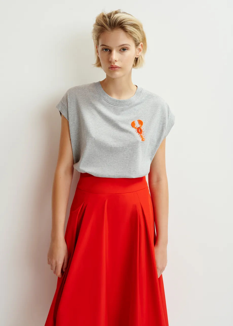 
                  
                    Hosanna Pleated Mid Skirt True Red
                  
                