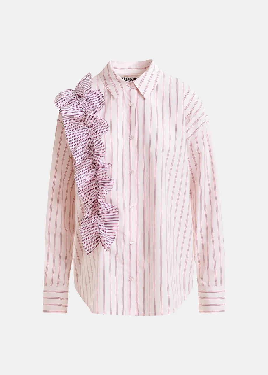 
                  
                    Ibody Red and White Striped Shirt with Ruffle
                  
                
