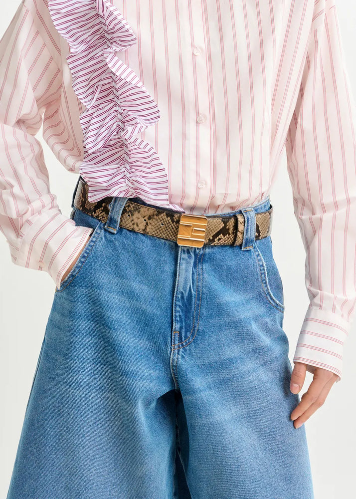 
                  
                    Ibody Red and White Striped Shirt with Ruffle
                  
                