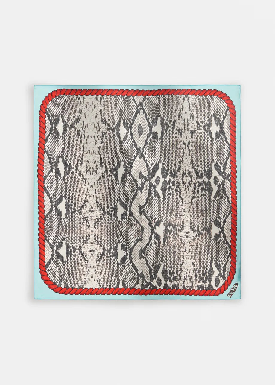 
                  
                    Inc Light Blue, Red and Green Silk Square Scarf
                  
                